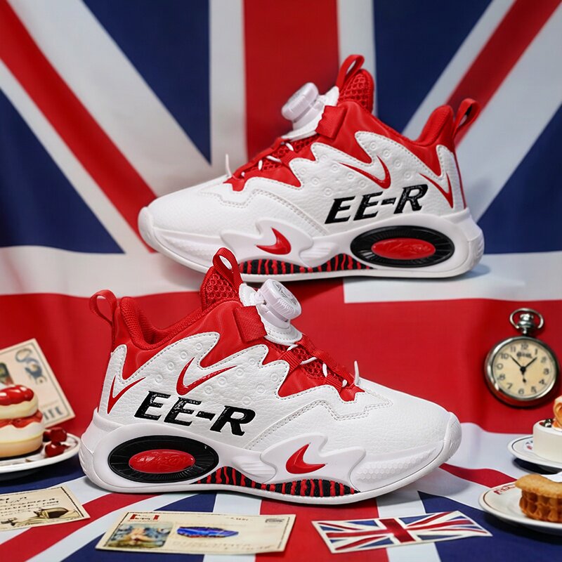 英伦风Gopers潮牌欧洲站篮球鞋训练球鞋男童鞋儿童皮面防水运动鞋