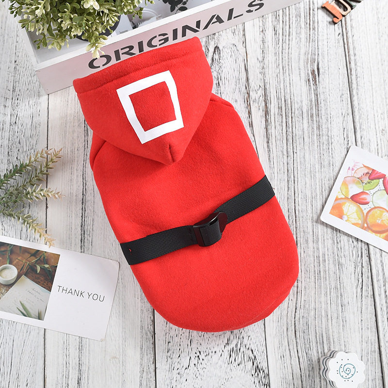 新年红宠物带帽卫衣中大型犬清仓法斗柯基雪纳瑞春秋款狗狗外套