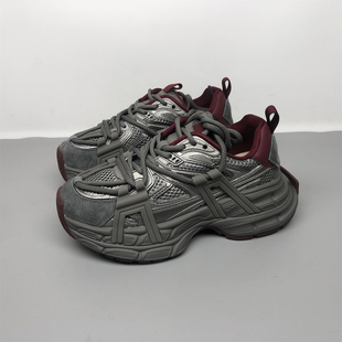 运动休闲低帮鞋 拼色厚底增高韩版 潮 女2025新款 品牌撤柜真皮老爹鞋