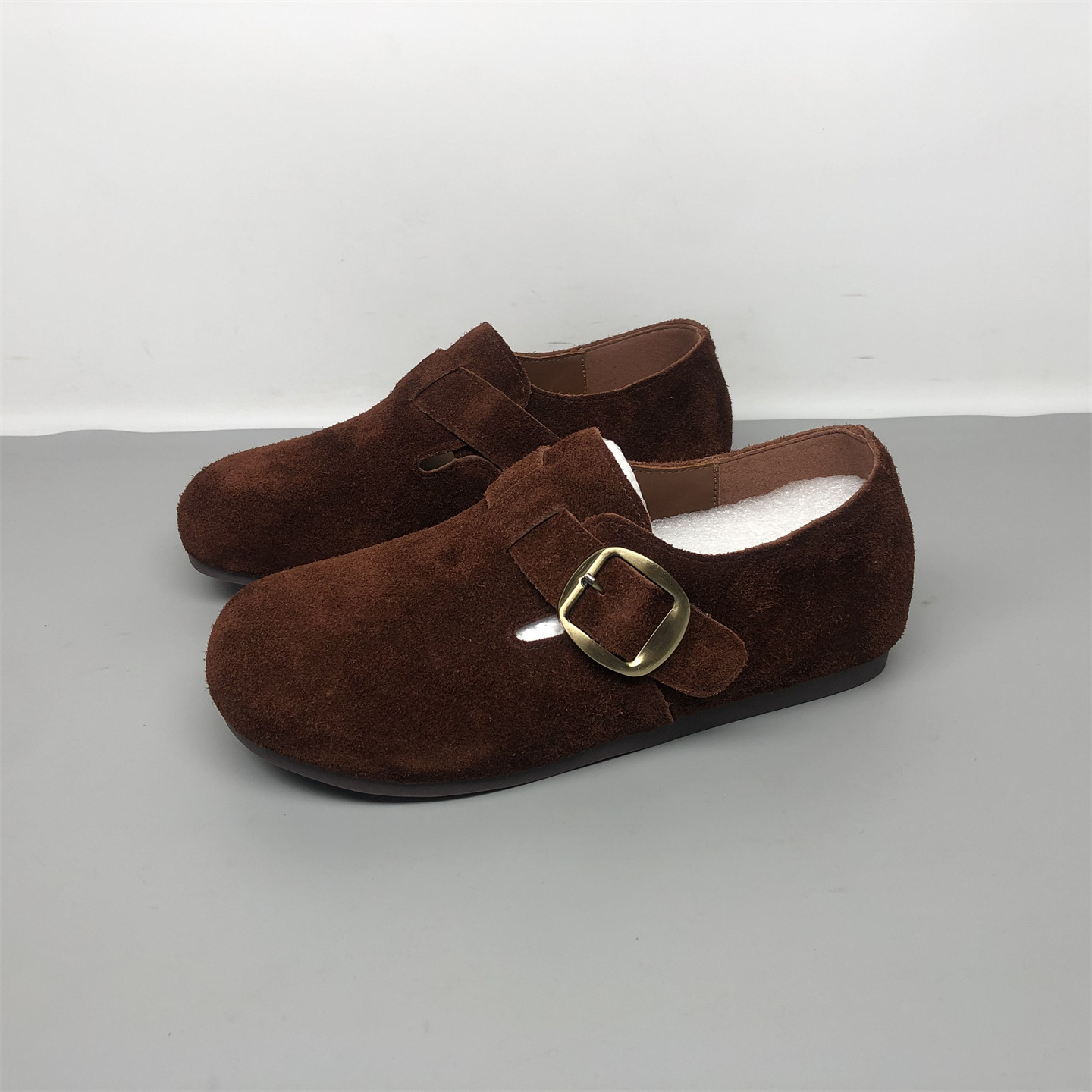 37码品牌撤柜勃肯鞋女真皮2025秋新款鞋子平底磨砂牛皮一脚蹬女鞋,女鞋,勃肯鞋/软木鞋,淘宝优惠券,粉丝福利购,淘宝优惠卷