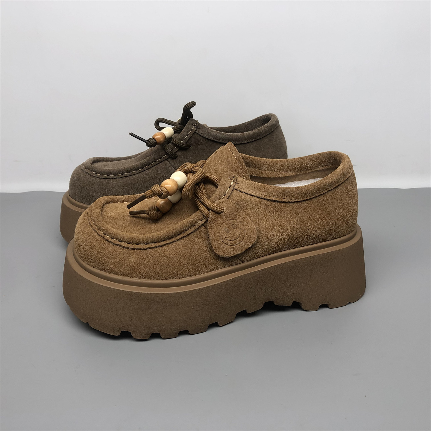 专柜撤柜真皮女鞋2025新款牛皮单鞋厚底增高时尚百搭显脚小勃肯鞋,女鞋,勃肯鞋/软木鞋,淘宝优惠券,粉丝福利购,淘宝优惠卷