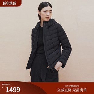 羽绒服女25秋新款 短款 Y150A 连帽弧线剖缝修身 firststation时尚