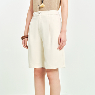 FS百搭风高腰透气水洗宽松直筒短裤牛仔裤26春夏新款女装J621A