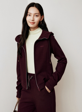 firststation经典连帽拉链款修身休闲卫衣短外套女25秋新款1292A