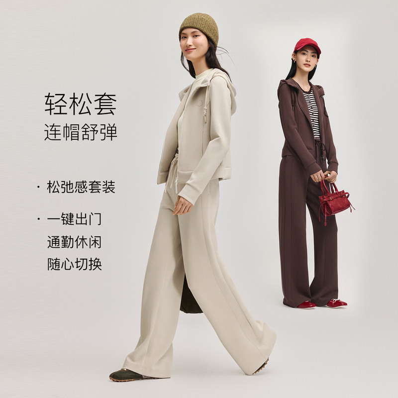 FS休闲风多色连帽抽绳拉链款收腰长袖短外套26秋冬新款女装1201A图片