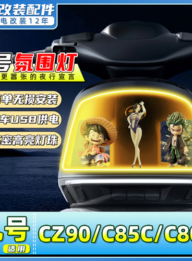适用九号电动车Cz90/c85c/c80c灯带炫酷前置氛围灯条DIY改装配件