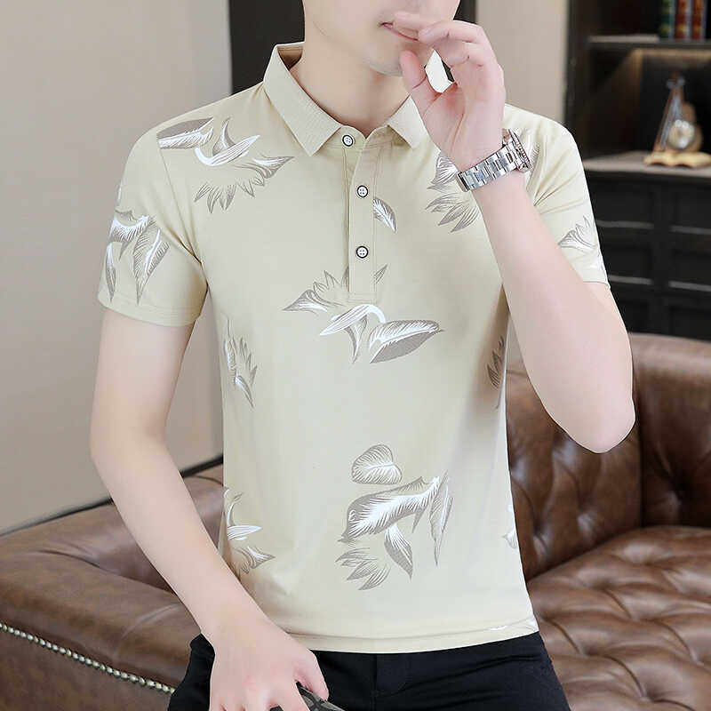 翻领T恤夏季新款休闲印花纯棉短袖polo衫时尚潮流夏天衣服短袖,男装,Polo衫,淘宝优惠券,粉丝福利购,淘宝优惠卷