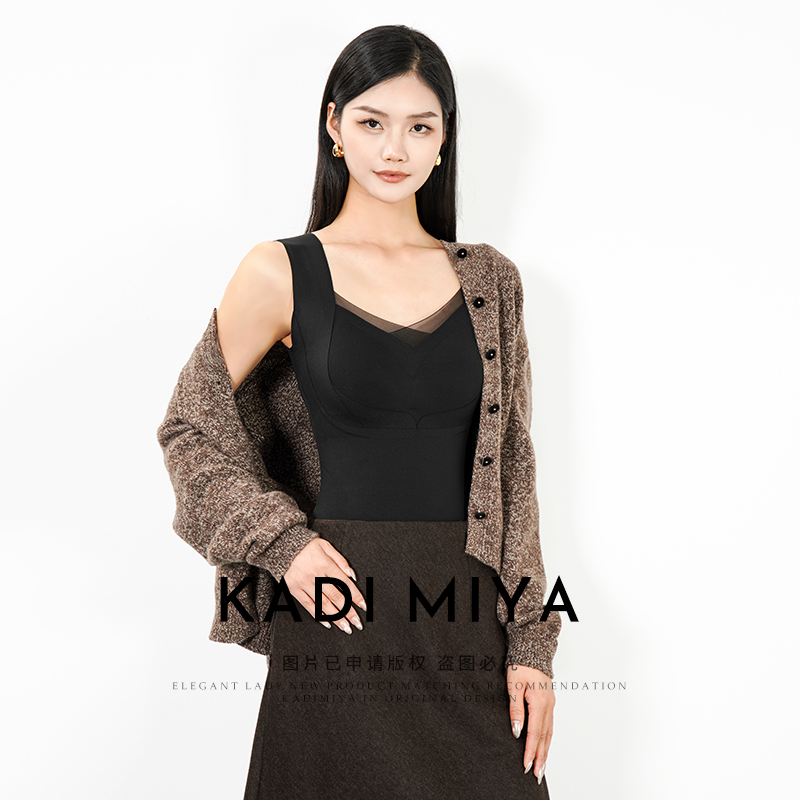 KADIMIYA【小奶皮】自带胸垫内衣内搭粉底液加绒美背防走光文胸