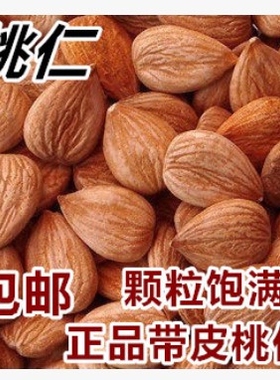 中药材桃仁去壳带皮去皮桃仁500克批包邮免费打粉纯发