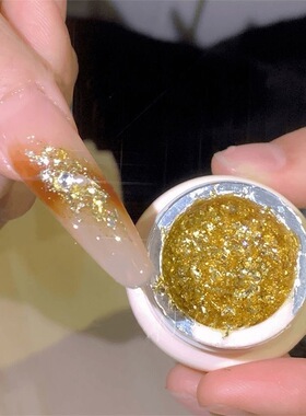美甲碎钻爆闪银色闪粉指甲银色亮片2025年新款网红爆款