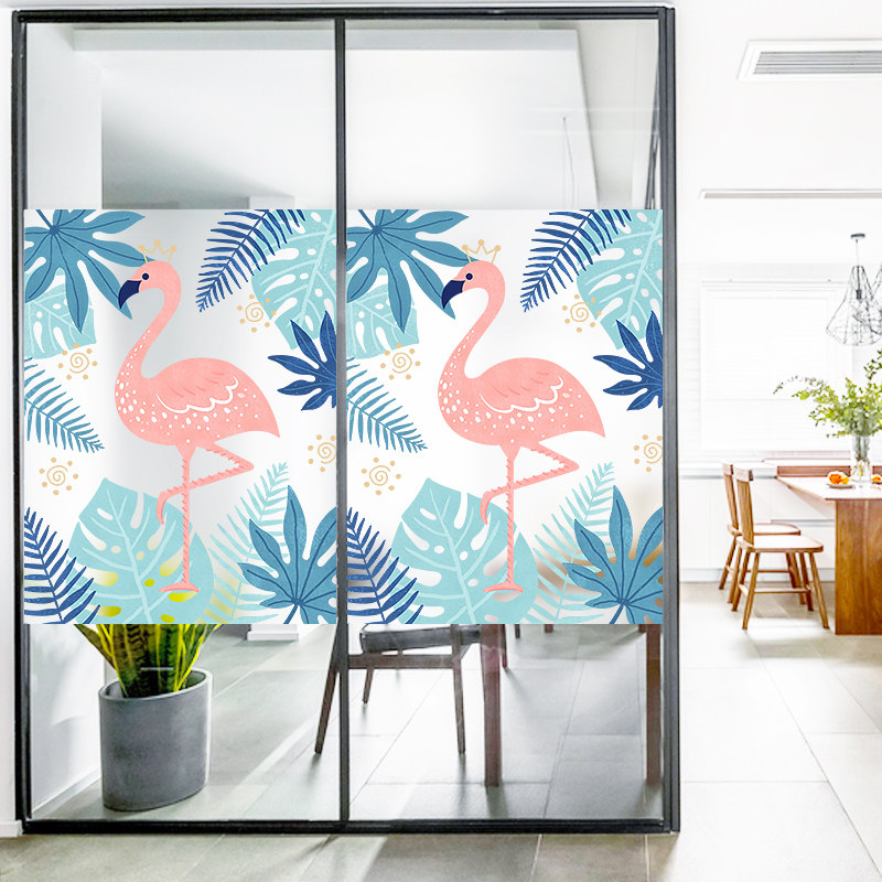 Northern Europe Flamingo Shower Room TOILET window Glass Sticker romantic bedroom household window filmin the Home accessories , Stickers , Ceramic tile/Glass Sticker  category - from Buy2taobao.com to provide professional Taobao agent buy service
