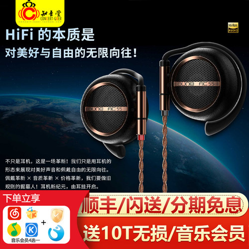 auneAC45/AC55有线hifi挂耳耳机