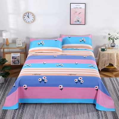 老粗布床单单件三件套细纱老粗布单人双人棉学生宿舍炕单