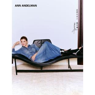 女时装 ANDELMAN蝴蝶结连袜尖头细跟高跟鞋 ANN 靴子 吴千语同款