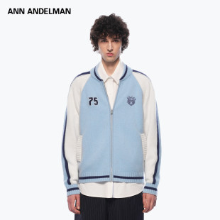 针织棒球服外套加厚保暖开衫 ANDELMAN官方直营 ANN 毛衣 男装