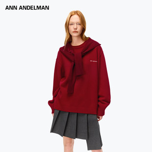 ANDELMAN ANN 慵懒松弛感毛线衣披肩连帽针织毛衣 新年系列