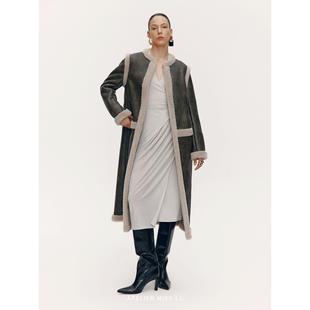 AtelierMissLu【爱丁堡绒诗】2025秋冬皮毛一体重工大衣外套