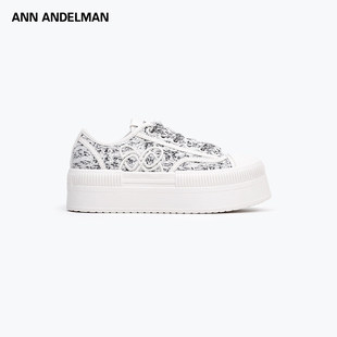 增高显高休闲鞋 女帆布鞋 子 ANDELMAN官方直营软底不累脚厚底鞋 ANN