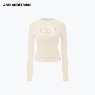 印花针织衫 长袖 假两件显瘦内搭打底毛衣 ANDELMAN2026早春新款 ANN
