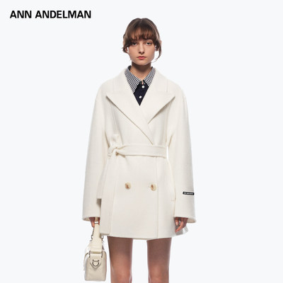 ANNDELM大翻领双面呢大