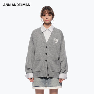 拼接针织衫 ANN 衬衫 女款 慵懒假两件毛织上衣 ANDELMAN官方直营秋装