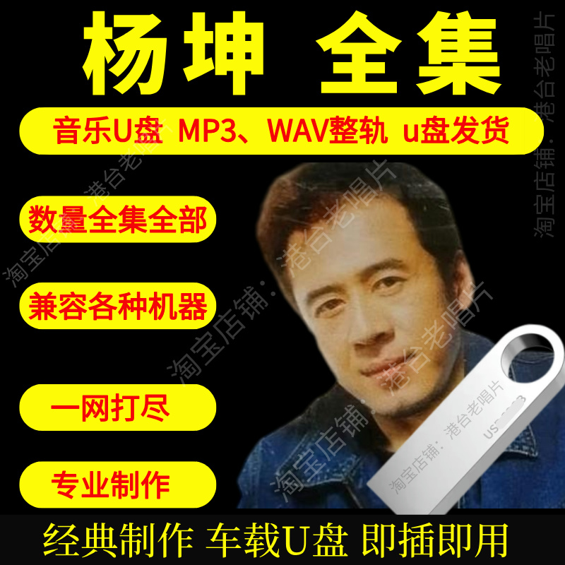 杨坤车载音乐U盘出道至今全集专辑高品质MP3经典老歌真无损音质