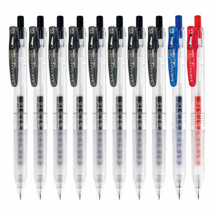 日本ZEBRA斑马JJ15花朵自勉JJM88努力中性笔学生黑色考试水笔0.5