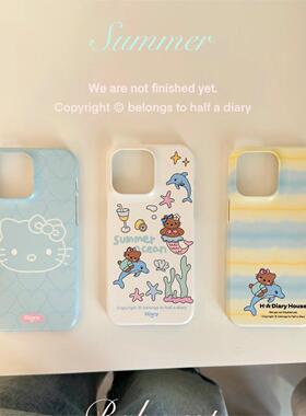 可爱KT猫iphone16Promax苹果手机壳新款15pro韩国ins菲林二合一14小众13卡通原创女11pro可爱XSmax全包防摔保