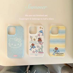 可爱KT猫iphone16Promax苹果手机壳新款15pro韩国ins菲林二合一14小众13卡通原创女11pro可爱XSmax全包防摔保