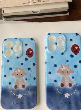 西藏小羊iphone16Promax适用苹果手机壳新款15pro韩国ins菲林二合一14小众13原创女12mini可爱11全包保护套
