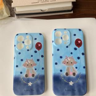 西藏小羊iphone16Promax适用苹果手机壳新款15pro韩国ins菲林二合一14小众13原创女12mini可爱11全包保护套