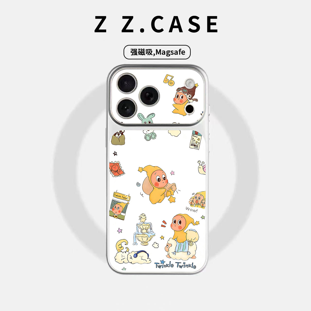 卡通星星人ins秒变17原创大视窗适用磁吸苹果手机壳iPhone17promax防摔16pro个性15全包14plus简约13保护套