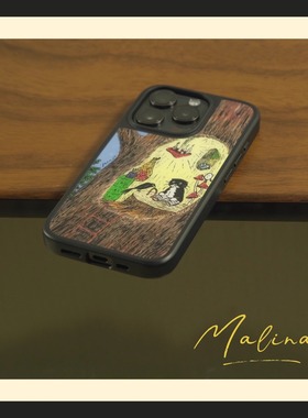 可爱插画看书猫咪黑框ins亚克力黑边软边适用苹果iPhone16promax手机壳15pro小米14Pro保护套华为mateS23磨砂