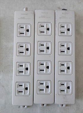 日本松下二手进口四位锁型接线插板两头有磁铁美标插板可挂式