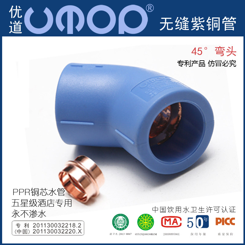 ppr45度弯头家装水管配件热熔紫铜管接头塑料配件家用自来水管材在类目 基础建材, 水管管材, PPR管/配件中 - 来自Buy2taobao.com提供专业的淘宝代购服务
