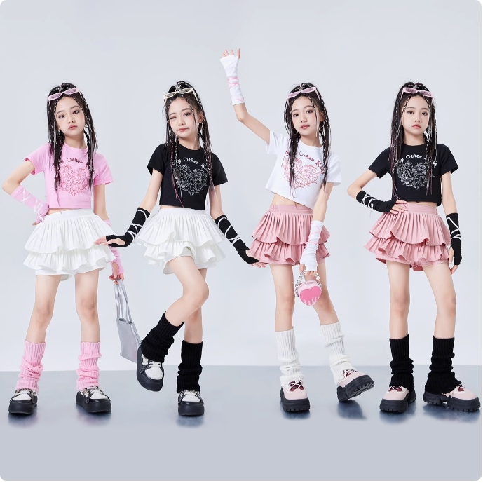 六一儿童演出服幼儿园舞蹈服班服多巴胺服装拉丁舞啦啦队表演服装