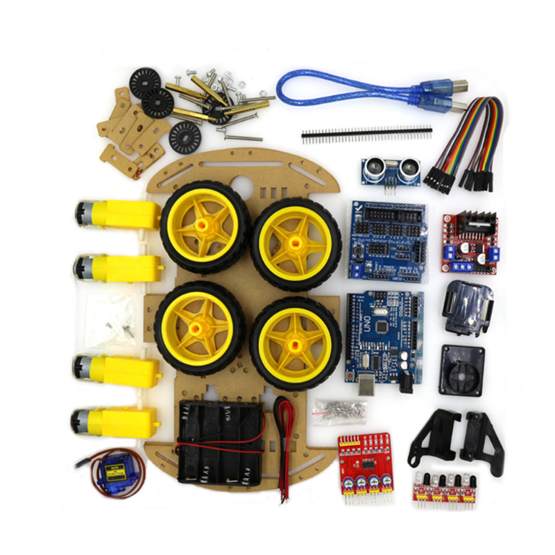 四轮4WD智能小车套件DIY