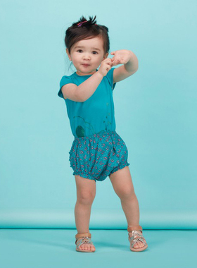 法单Dpam纯原夏季婴幼新生儿女宝可爱花边纯棉PP裤短裤面包裤