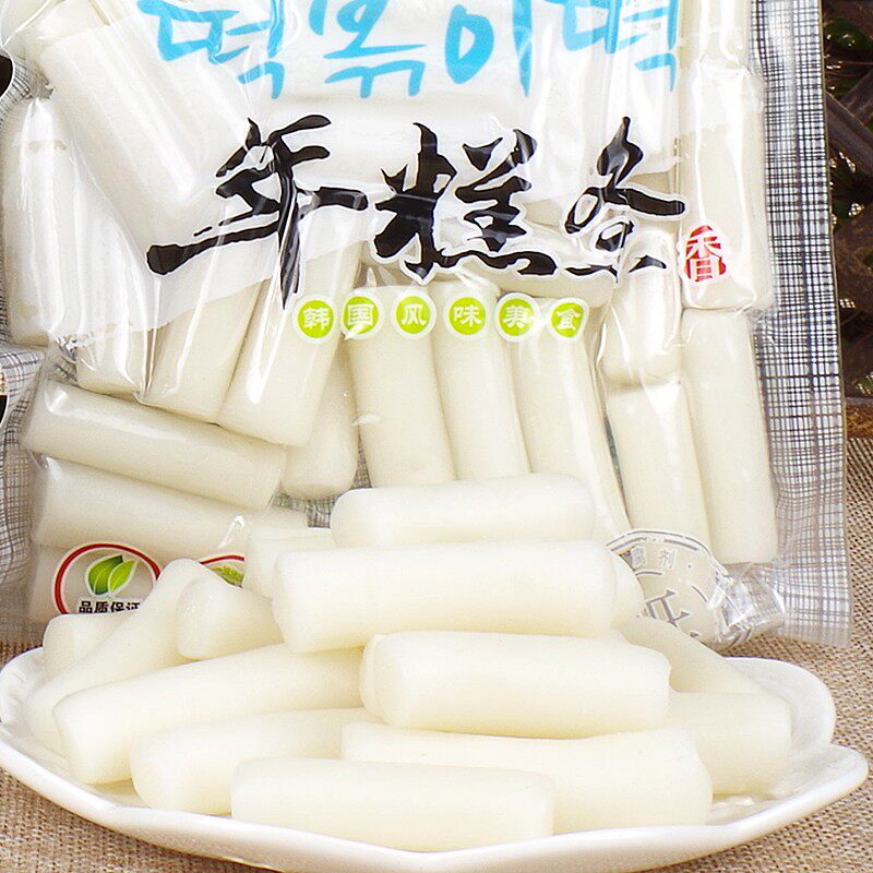 2件包邮小伙子年糕条500g 韩式炒年糕片韩国火锅关东煮米条