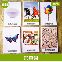 Adjective card Autism Training card autism children's ABA teaching aids language development retardation