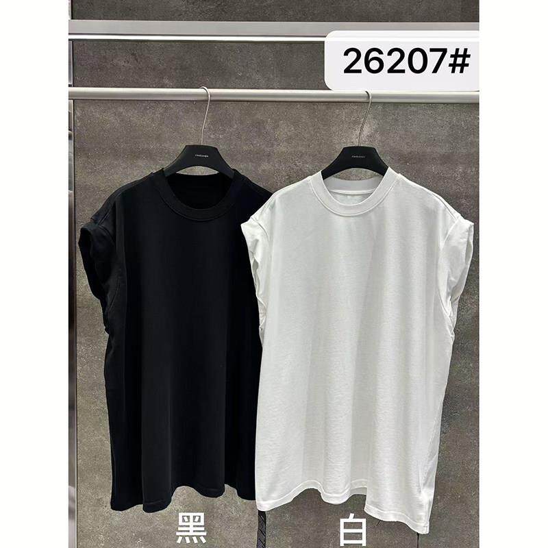小辫子26207简约风无袖圆领T恤女2026夏新款宽松百搭纯色棉质上衣
