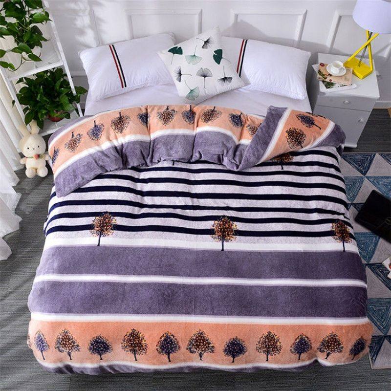 被套被罩保暖法兰绒珊瑚绒2025秋季冬季单件单人双人加绒加厚毛绒