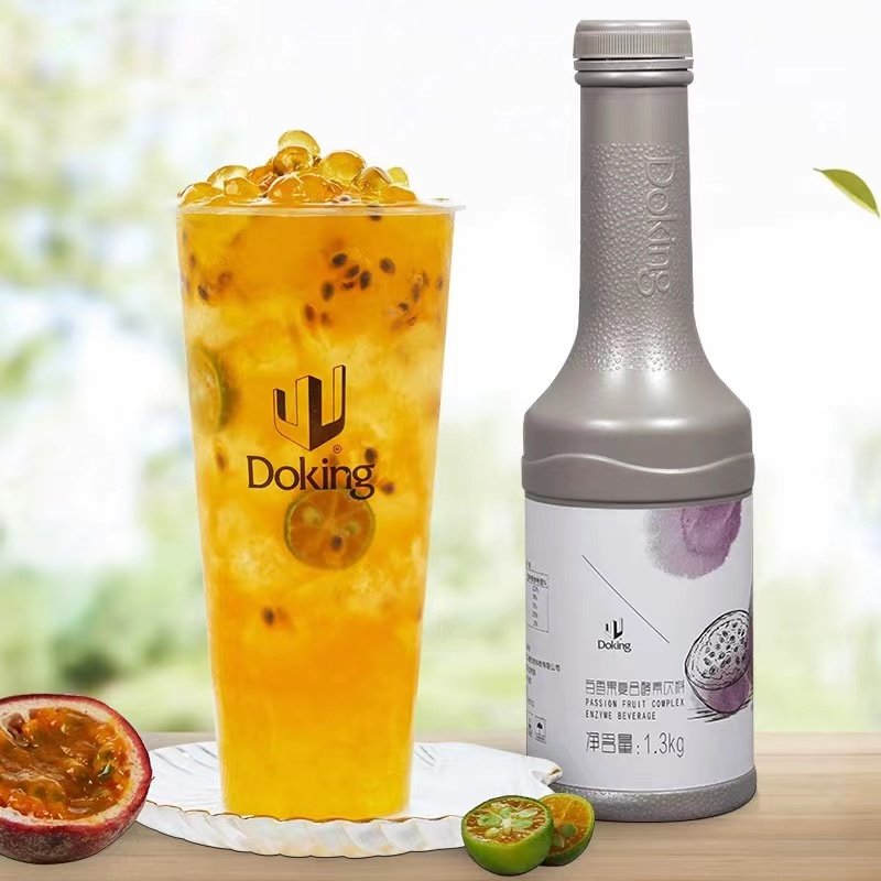 盾皇百香果复合发酵饮料 奶茶店专用浓缩冲饮百香果汁原浆1.3kg