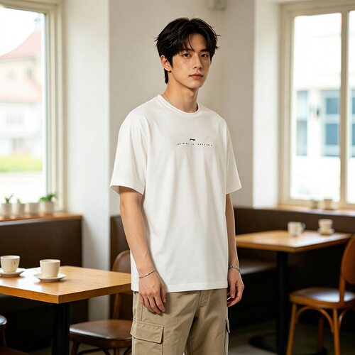 李宁短袖男子冰感防晒T恤