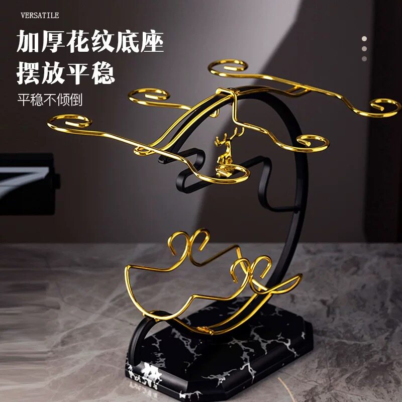 收纳酒杯红酒实木稳固酒柜摆件