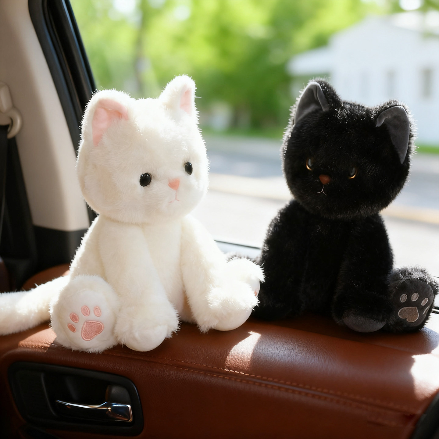 卡通小猫咪公仔汽车竹炭包去异味