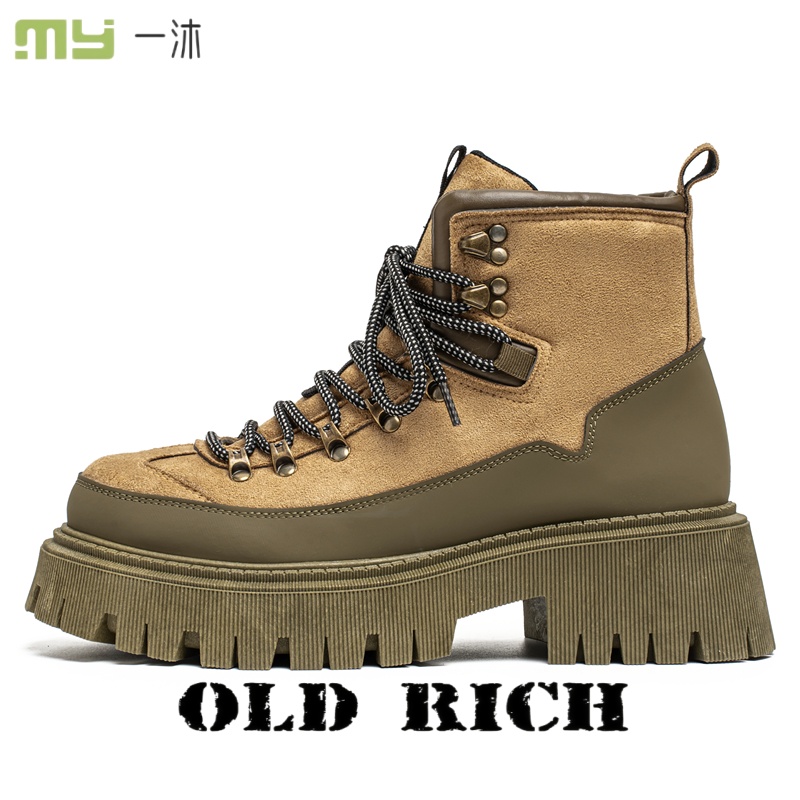 【一沐】冬季黑色马丁靴男