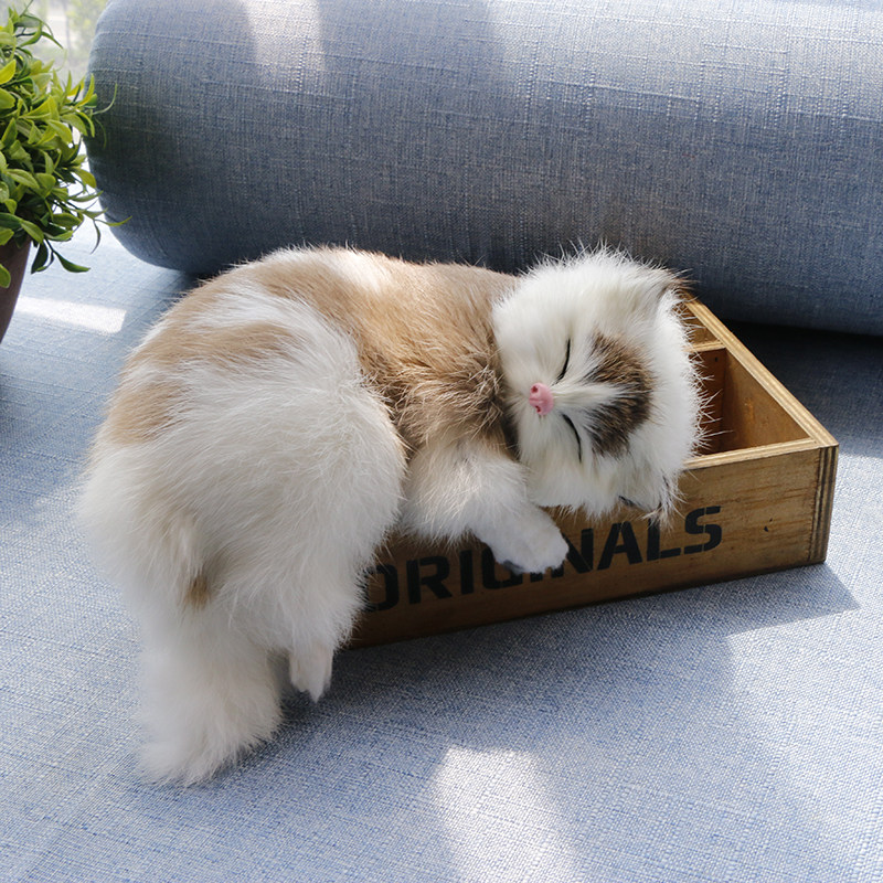 仿真动物猫咪会叫玩偶儿童毛绒宠物猫咪模型摆件电视卧猫静态模型在类目 玩具/童车/益智/积木/模型, 仿真/过家家玩具, 仿真/动物玩偶中 - 来自Buy2taobao.com提供专业的淘宝代购服务