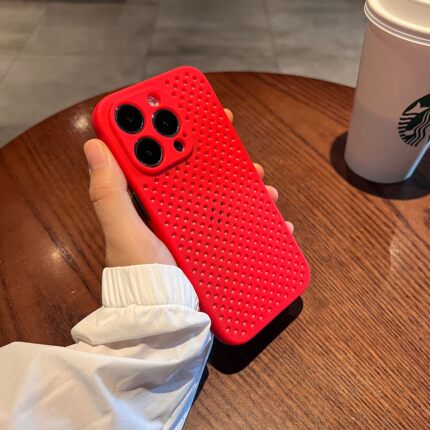 适用散热壳超薄iPhone14ProMax/12/13ProMax苹果11手机壳15pro透气7/8Plus软壳男女mini