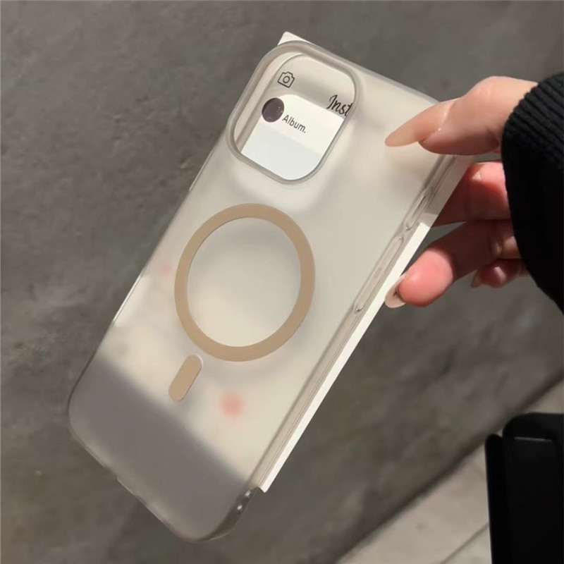 【薄如隐形，不发黄】小红书爆款沙漠金磁吸适用苹果15手机壳iPhone16promax透明14硬13女11超薄plus12保护套